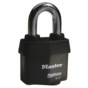 MASTER LOCK 6127KA Laminated Steel Padlock, Boron Alloy Shackle, 67mm Wide, 35mm Tall Shackle, 5 Pin, Keyed Alike | CM7TZX