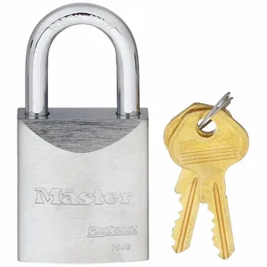 MASTER LOCK 7040 Solid Steel Padlock, 44mm Wide, 30mm Tall Shackle, 5 Pin, Keyed Different | CM7TYZ