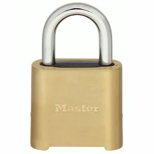 MASTER LOCK 975DCOM Resettable Combination Brass Body Padlock 4 Digit, 51mm Wide, 25mm Length | CM7UEQ