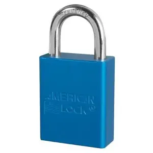 MASTER LOCK A1105BLU Anodized Aluminium Safety Padlock, 1 1/2 Inch Wide, 1 Inch Tall Shackle, Keyed Different, 5 Pin Locking, Blue | CM7TFC