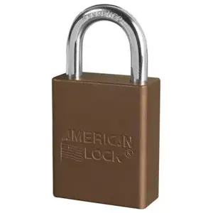 MASTER LOCK A1105BRN Anodized Aluminium Safety Padlock, 1 1/2 Inch Wide, 1 Inch Tall Shackle, Keyed Different, 5 Pin Locking, Brown | CM7TFD