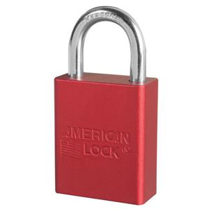 MASTER LOCK A1105KARED Sicherheitsvorhängeschloss aus eloxiertem Aluminium, 1 1/2 Zoll breit, 1 Zoll hoher Bügel, gleichschließend, 5-polige Verriegelung, rot | CM7TFU