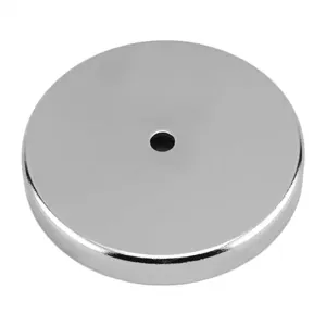 MASTER MAGNETICS 07217 Round Base Magnet, 2.03 Inch Dia., 0.303 Inch Thickness, Ceramic | CJ6MVY