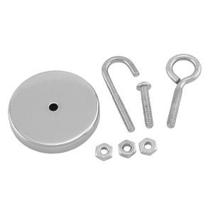 MASTER MAGNETICS 07596 Round Base Magnet Kit With Attachments, 35 lbs. Pull Rating | CJ6MWV