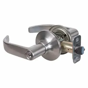 MASTER RL0115KA Lock Door Lever Lockset, Grade 3, Satin Nickel, Kwikset Kw1, Alike | CT2HEC 492U93