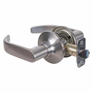 MASTER RL0415BOX Lock Door Lever Lockset, Grade 3, Satin Nickel, Not Keyed | CT2HGU 492V75