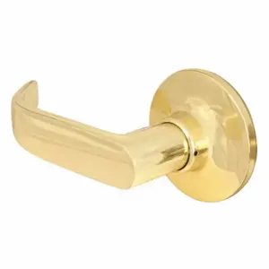 MASTER RL0503BOX Lock Door Lever Lockset, Grade 3, Polished Brass, Not Keyed | CT2HDV 492W18