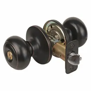 MASTER RU0212PKA4S Lock Knob Lockset, 3, Rusk, Aged Bronze, Alike Inch Sets Of 4 | CT2HNU 492W34