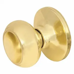 MASTER RU0503BOX Lock Knob Lockset, 3, Rusk, Polished Brass, Not Keyed | CT2HMQ 492W45