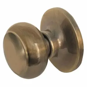 MASTER RU0505BOX Lock Knob Lockset, 3, Rusk, Antique Brass, Not Keyed | CT2HPK 492W46