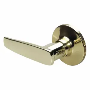 MASTER SLL0503BOX Lock Door Lever Lockset, Grade 3, Straight, Polished Brass, Not Keyed | CT2HEL 492W53