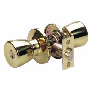MASTER TU0103KA4S Lock Knob Lockset, 3, Tulip, Polished Brass, Alike | CT2HNE 492U99