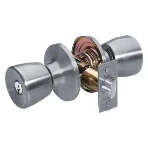 MASTER TU0115KA4S Lock Knob Lockset, 3, Tulip, Satin Nickel, Alike Inch Sets Of 4 | CT2HNN 492V77