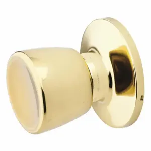 MASTER TU0503BOX Lock Knob Lockset, 3, Tulip, Polished Brass, Not Keyed | CT2HNK 492W58