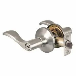 MASTER WL0215KA4S Lock Door Lever Lockset, Grade 3, Wave, Satin Nickel, Alike Inch Sets Of 4 | CT2HGC 492V85