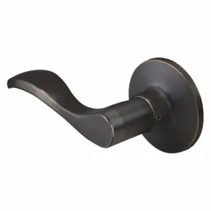 MASTER WLLH0512PBOX Lock Door Lever Lockset, Grade 3, Wave, Aged Bronze, Not Keyed | CT2HFC 492W70