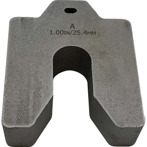 MAUDLIN PRODUCTS MSA-100-SS Thick Slotted Shim, 304 SS, MS A 2 x 2 Inch Size, 1 Inch Slot Width | CD8WZD