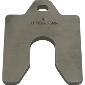 MAUDLIN PRODUCTS MSA-187-S Thick Slotted Shim, Steel, MS A 2 x 2 Inch Size, 3/16 Inch Slot Width | CD8XAC