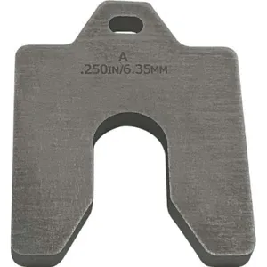 MAUDLIN PRODUCTS MSA-250-SS Thick Slotted Shim, 304 SS, MS A 2 x 2 Inch Size, 1/4 Inch Slot Width | CD8WYY