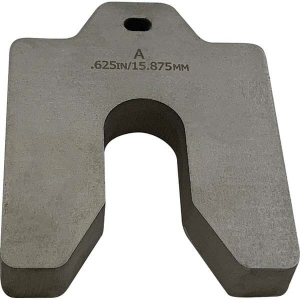 MAUDLIN PRODUCTS MSA-625-SS Thick Slotted Shim, 304 SS, MS A 2 x 2 Inch Size, 5/8 Inch Slot Width | CD8WZB