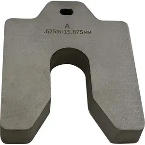 MAUDLIN PRODUCTS MSA-625-S Thick Slotted Shim, Steel, MS A 2 x 2 Inch Size, 5/8 Inch Slot Width | CD8XAG