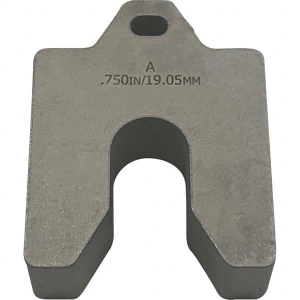 MAUDLIN PRODUCTS MSA-750-SS Thick Slotted Shim, 304 SS, MS A 2 x 2 Inch Size, 3/4 Inch Slot Width | CD8WZC