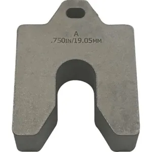 MAUDLIN PRODUCTS MSA-750-S Thick Slotted Shim, Steel, MS A 2 x 2 Inch Size, 3/4 Inch Slot Width | CD8XAH