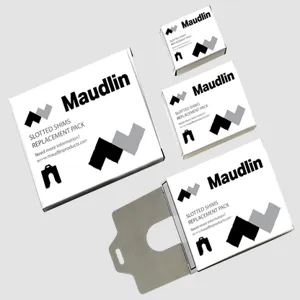 MAUDLIN PRODUCTS 316-MSA001-20 Slotted Shim Kit, 316 SS, MSA .001 x 2 x 2 Inch, PK 20 | CD8WAU