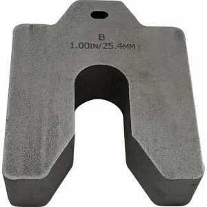 MAUDLIN PRODUCTS MSB-100-SS Thick Slotted Shim, 304 SS, MS B 3 x 3 Inch Size, 1 Inch Slot Width | CD8WZL