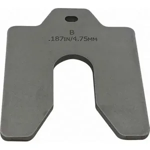 MAUDLIN PRODUCTS MSB-187-S Thick Slotted Shim, Steel, MS B 3 x 3 Inch Size, 3/16 Inch Slot Width | CD8XAK