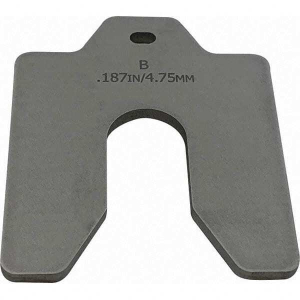 MAUDLIN PRODUCTS MSB-187-SS Thick Slotted Shim, 304 SS, MS B 3 x 3 Inch Size, 3/16 Inch Slot Width | CD8WZE