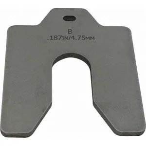 MAUDLIN PRODUCTS MSB-187-SS Thick Slotted Shim, 304 SS, MS B 3 x 3 Inch Size, 3/16 Inch Slot Width | CD8WZE