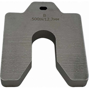MAUDLIN PRODUCTS MSB-500-SS Thick Slotted Shim, 304 SS, MS B 3 x 3 Inch Size, 1/2 Inch Slot Width | CD8WZH