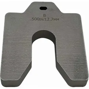 MAUDLIN PRODUCTS MSB-500-S Thick Slotted Shim, Steel, MS B 3 x 3 Inch Size, 1/2 Inch Slot Width | CD8XAN