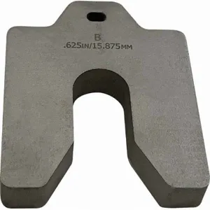 MAUDLIN PRODUCTS MSB-625-SS Thick Slotted Shim, 304 SS, MS B 3 x 3 Inch Size, 5/8 Inch Slot Width | CD8WZJ