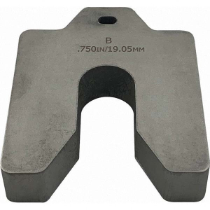 MAUDLIN PRODUCTS MSB-750-SS Thick Slotted Shim, 304 SS, MS B 3 x 3 Inch Size, 3/4 Inch Slot Width | CD8WZK