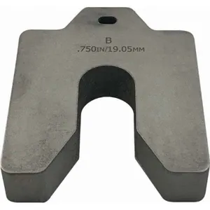 MAUDLIN PRODUCTS MSB-750-S Thick Slotted Shim, Steel, MS B 3 x 3 Inch Size, 3/4 Inch Slot Width | CD8XAQ