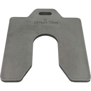MAUDLIN PRODUCTS MSC-187-S Thick Slotted Shim, Steel, MS C 4 x 4 Inch Size, 3/16 Inch Slot Width | CD8XAT