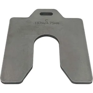 MAUDLIN PRODUCTS MSC-187-S Thick Slotted Shim, Steel, MS C 4 x 4 Inch Size, 3/16 Inch Slot Width | CD8XAT