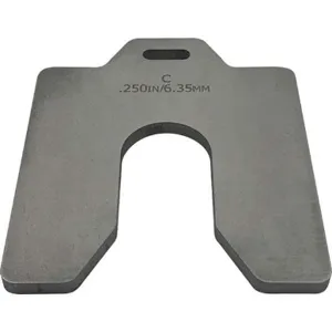 MAUDLIN PRODUCTS MSC-250-SS Thick Slotted Shim, 304 SS, MS C 4 x 4 Inch Size, 1/4 Inch Slot Width | CD8WZN