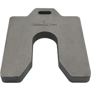 MAUDLIN PRODUCTS MSC-500-SS Thick Slotted Shim, 304 SS, MS C 4 x 4 Inch Size, 1/2 Inch Slot Width | CD8WZQ