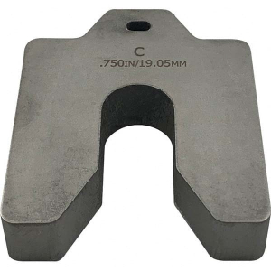 MAUDLIN PRODUCTS MSC-750-SS Thick Slotted Shim, 304 SS, MS C 4 x 4 Inch Size, 3/4 Inch Slot Width | CD8WZT