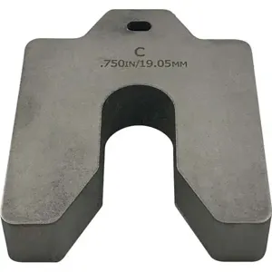 MAUDLIN PRODUCTS MSC-750-SS Thick Slotted Shim, 304 SS, MS C 4 x 4 Inch Size, 3/4 Inch Slot Width | CD8WZT