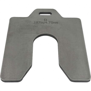 MAUDLIN PRODUCTS MSD-187-SS Thick Slotted Shim, 304 SS, MS D 5 x 5 Inch Size, 3/16 Inch Slot Width | CD8WZV