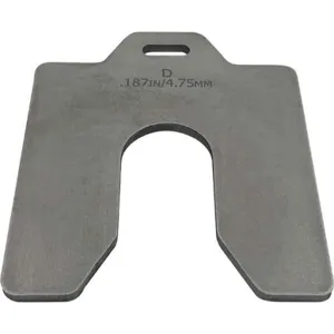 MAUDLIN PRODUCTS MSD-187-SS Thick Slotted Shim, 304 SS, MS D 5 x 5 Inch Size, 3/16 Inch Slot Width | CD8WZV