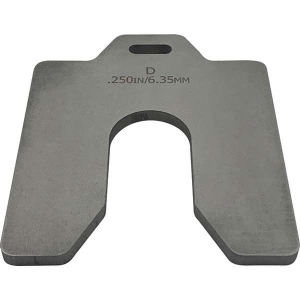 MAUDLIN PRODUCTS MSD-250-SS Thick Slotted Shim, 304 SS, MS D 5 x 5 Inch Size, 1/4 Inch Slot Width | CD8WZW