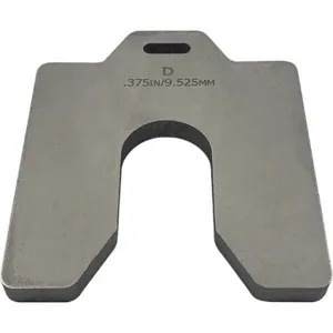 MAUDLIN PRODUCTS MSD-375-S Thick Slotted Shim, Steel, MS D 5 x 5 Inch Size, 3/8 Inch Slot Width | CD8XBC