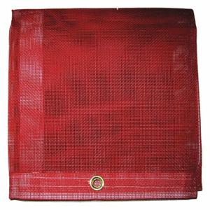 MAURITZON MBT-12-00-1218 Mesh Tarp, Std Duty, 12 x 16 ft Cut Size, 11 ft 6 Inch x 17 ft 6 Inch Finished Size, Red | CT2JJC 48NU64