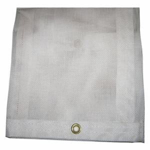 MAURITZON MBT-12-01-1218 Mesh Tarp, Std Duty, 12 x 16 ft Cut Size, 11 ft 6 Inch x 17 ft 6 Inch Finished Size, White | CT2JJD 48NU80