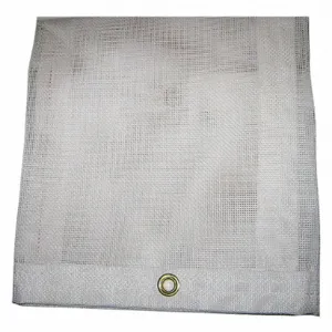 MAURITZON MBT-12-01-2020 Mesh Tarp, Std Duty, 20 x 20 ft Cut Size, 19 ft 6 Inch x 19 ft 6 Inch Finished Size, White | CT2JKJ 48NU85